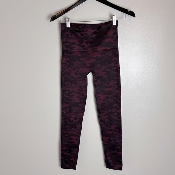 Spanx Look at Me Now high waist seamless camouflage leggings in wine size medium - Picture 15 of 15